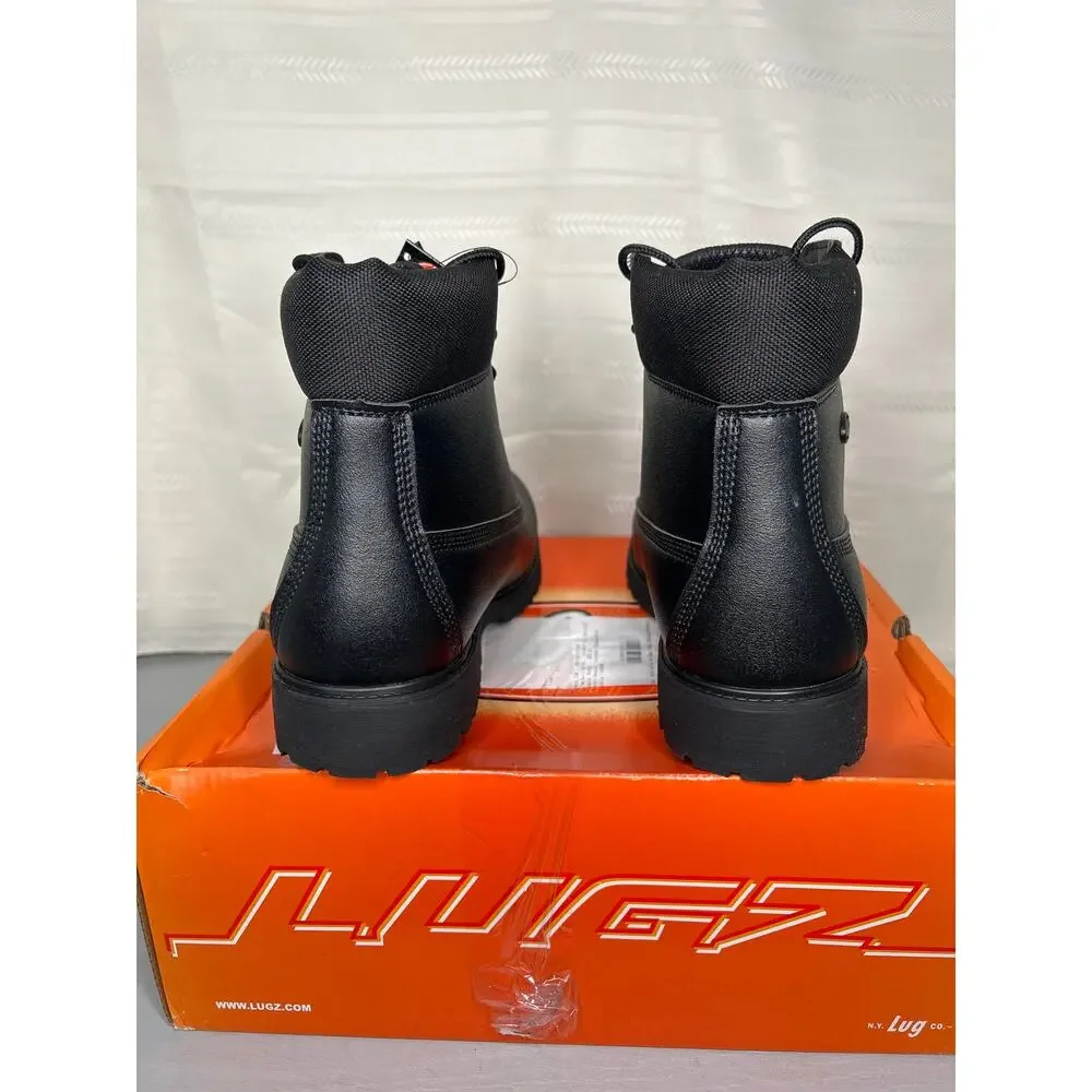 Lugz Convoy WR Men's Water Resistant Work Boots Black Size 11D NEW